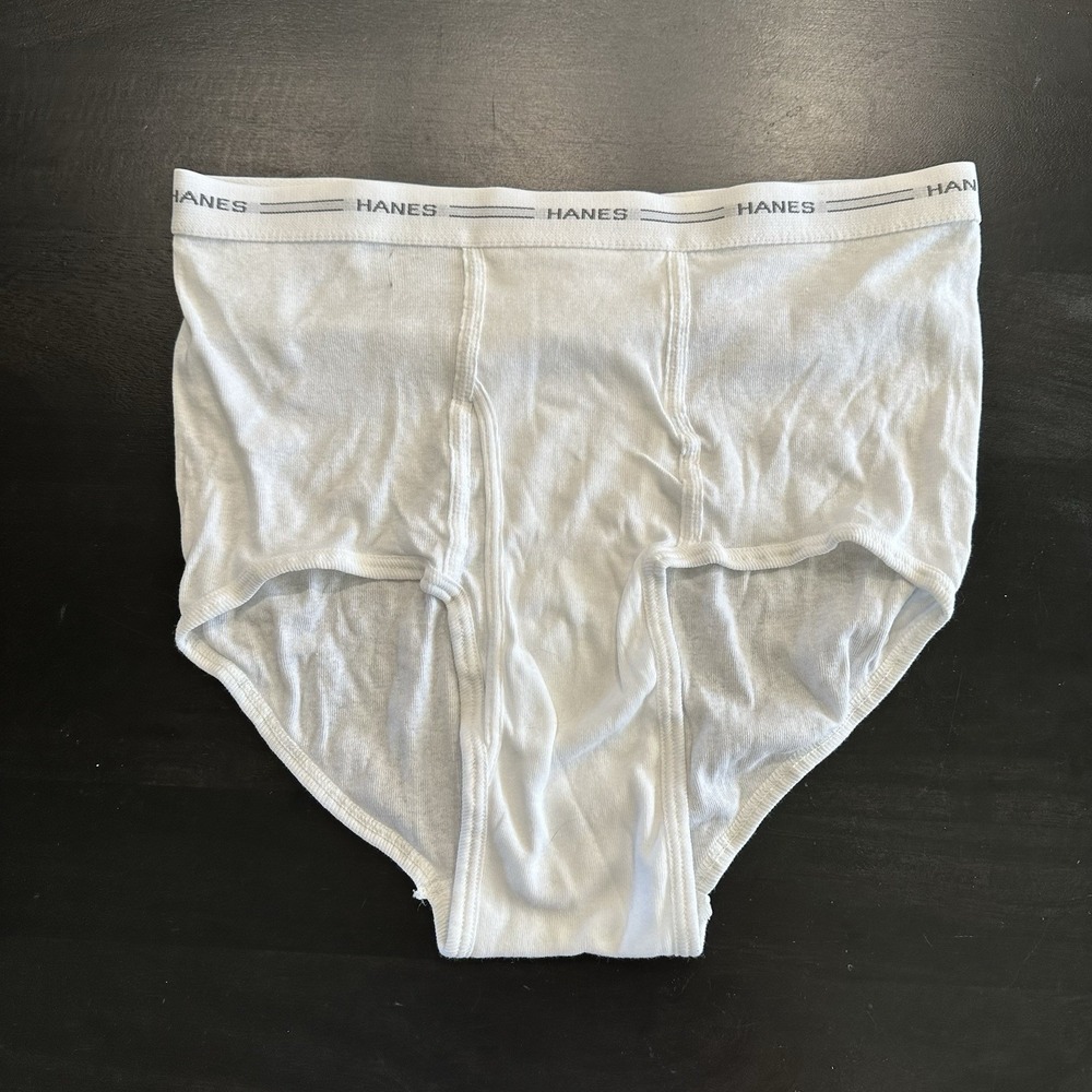 VTG New Men's Hanes Comfort Flex White Tighty Whities Briefs Underwear USA XL